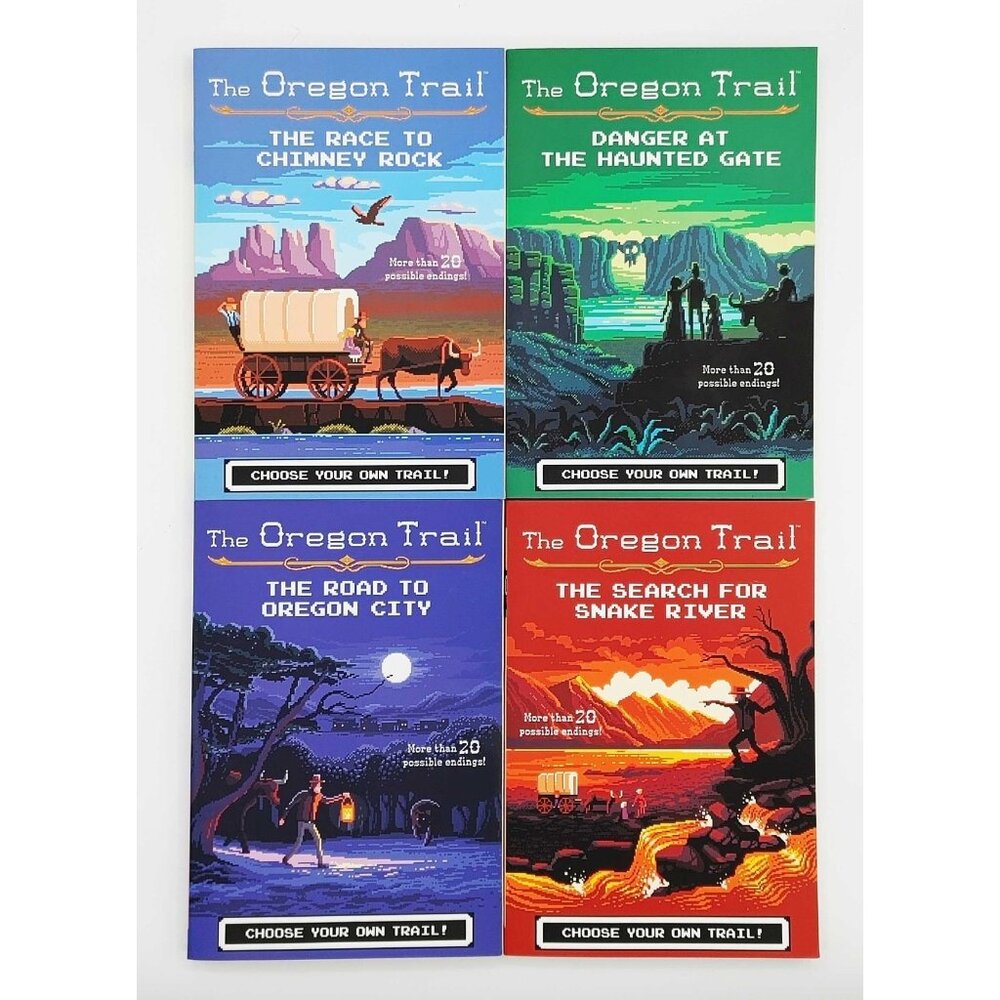 Lot of 4 Paperback Children’s Books The Oregon Trail Choose Your Own Trail!